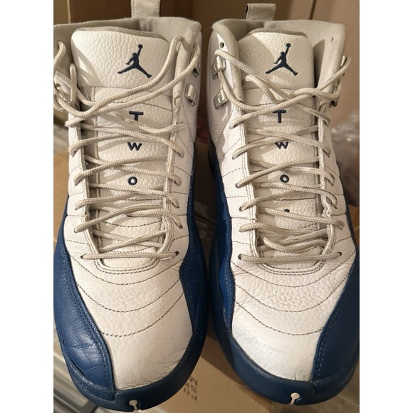 Air Jordan 12 Retro (White French Blue Metallic Silver). Size 11